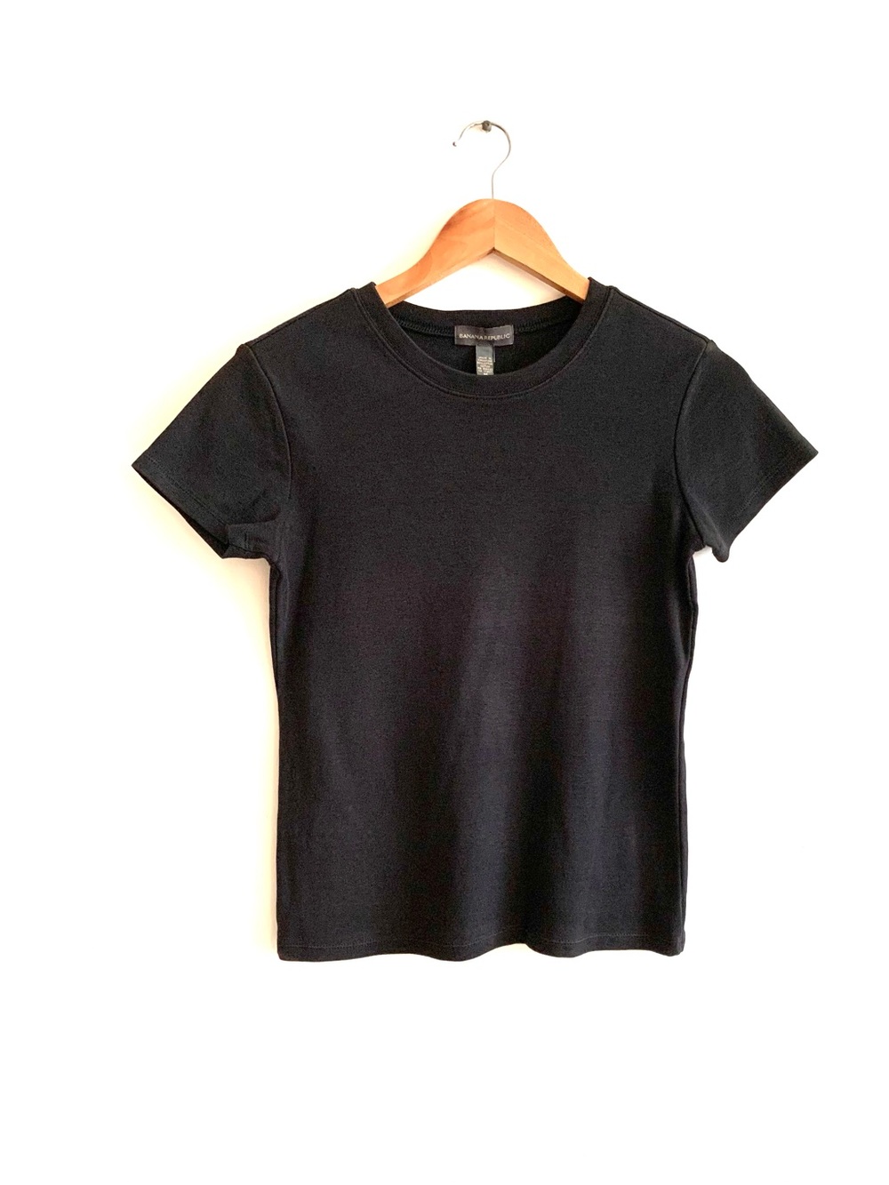 Banana Republic Black Short Sleeve Crewneck Tee